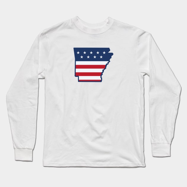 Stars and Stripes Arkansas Long Sleeve T-Shirt by SLAG_Creative